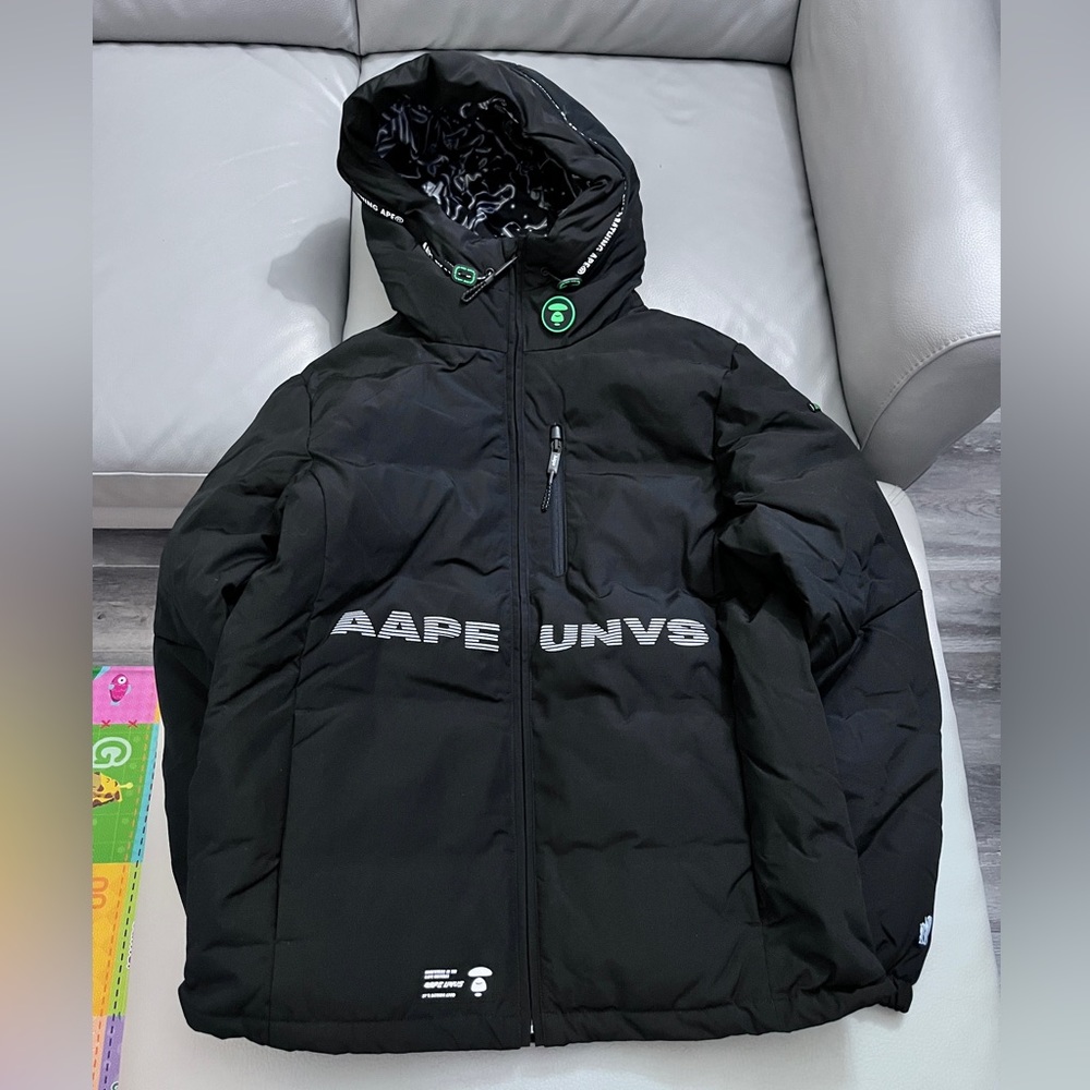 NWT-AAPE by A Bathing Ape (BAPE) Hooded Down Coat - Men L/WomenXL - Picture 4 of 13